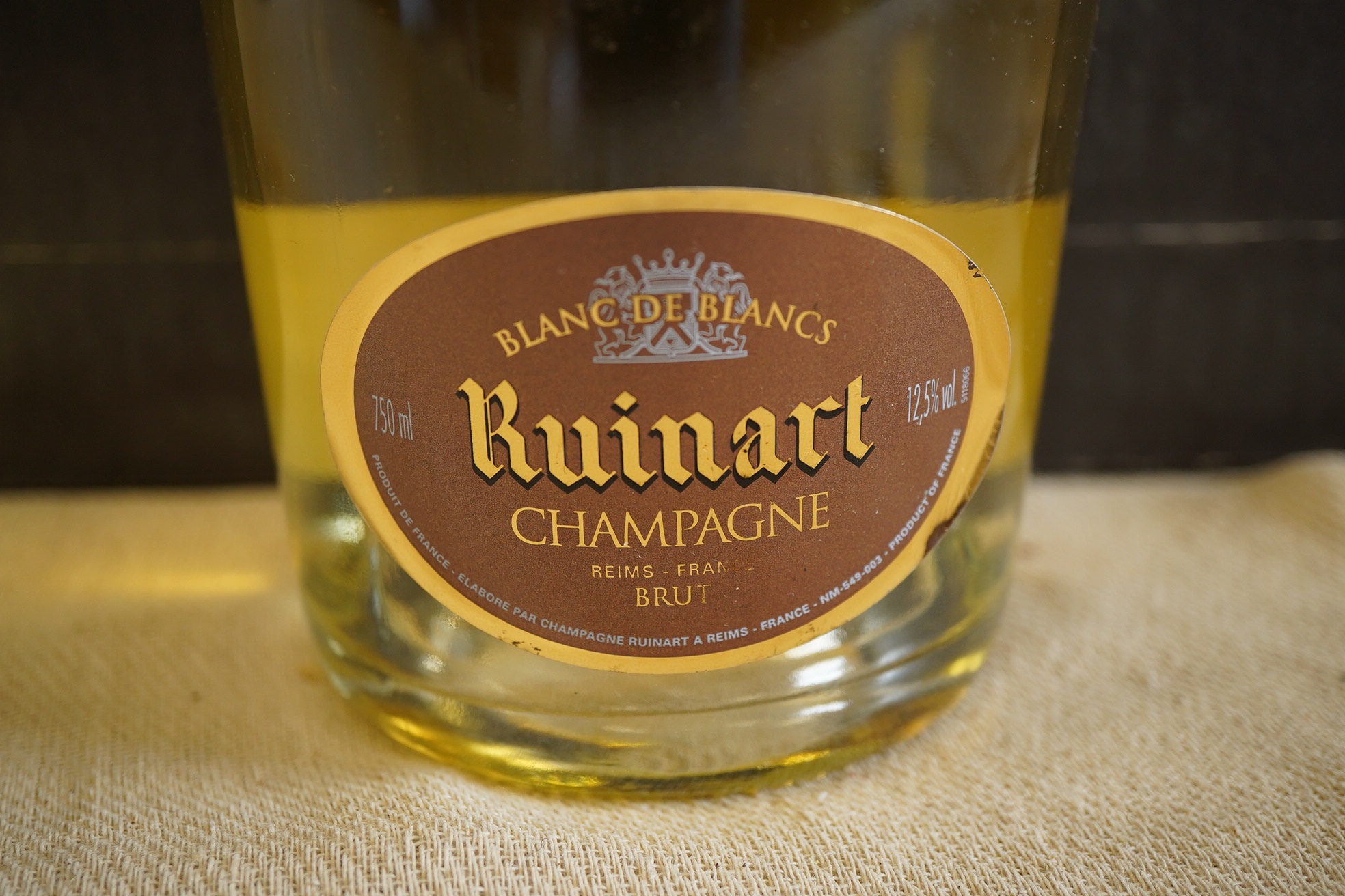 Seven bottles of Ruinart Brut Champagne